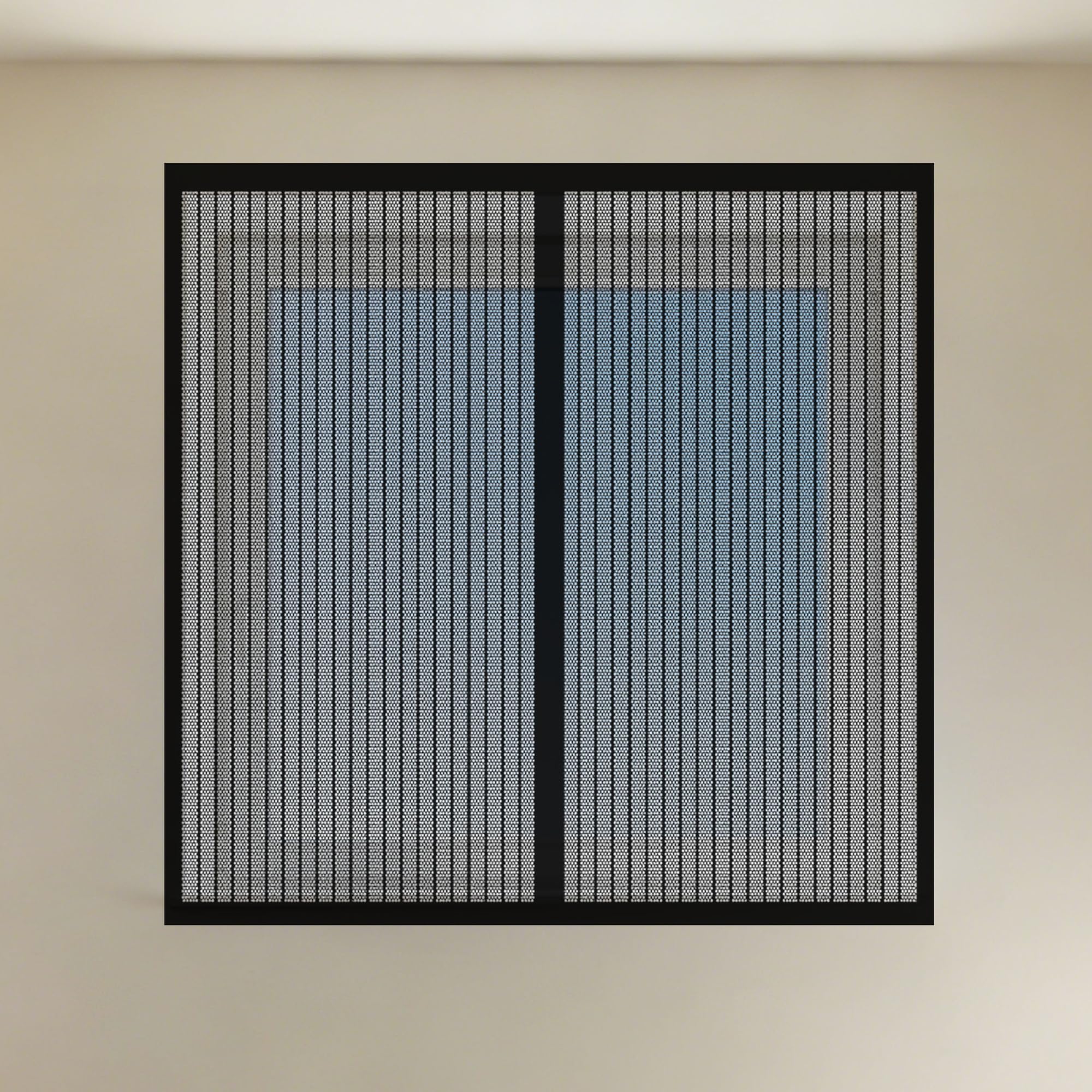 DIY Fly Screen Windows 70 x 130 cm with Selfadhesive Fly Bug Bee Protection Screen Easy Installation for Window, Bedroom, Living Room, Kitchen Patio Window, Black