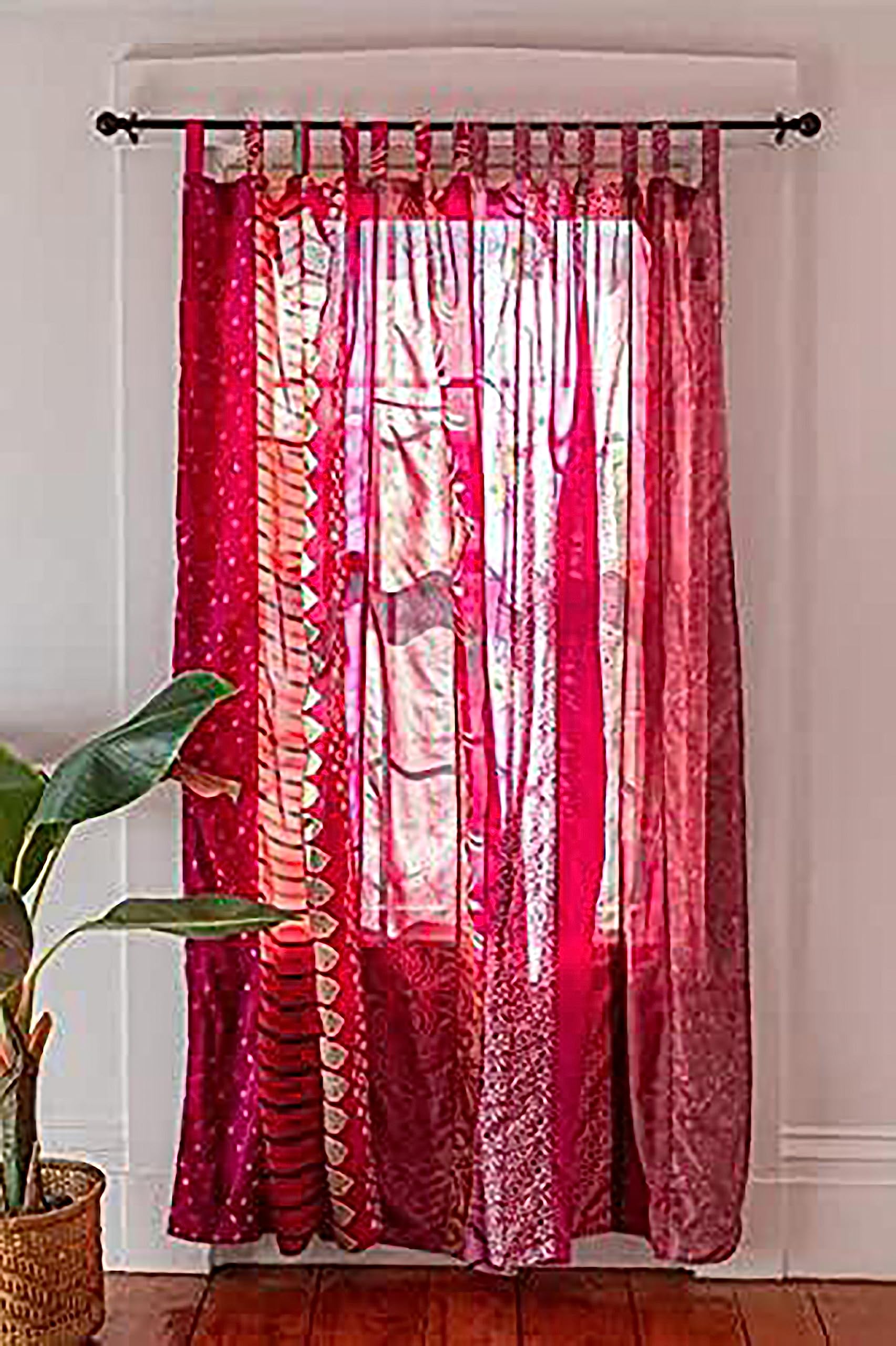 Sari Fabric For Curtains Amazon.com: Handmade Indian Silk Sari Curtain