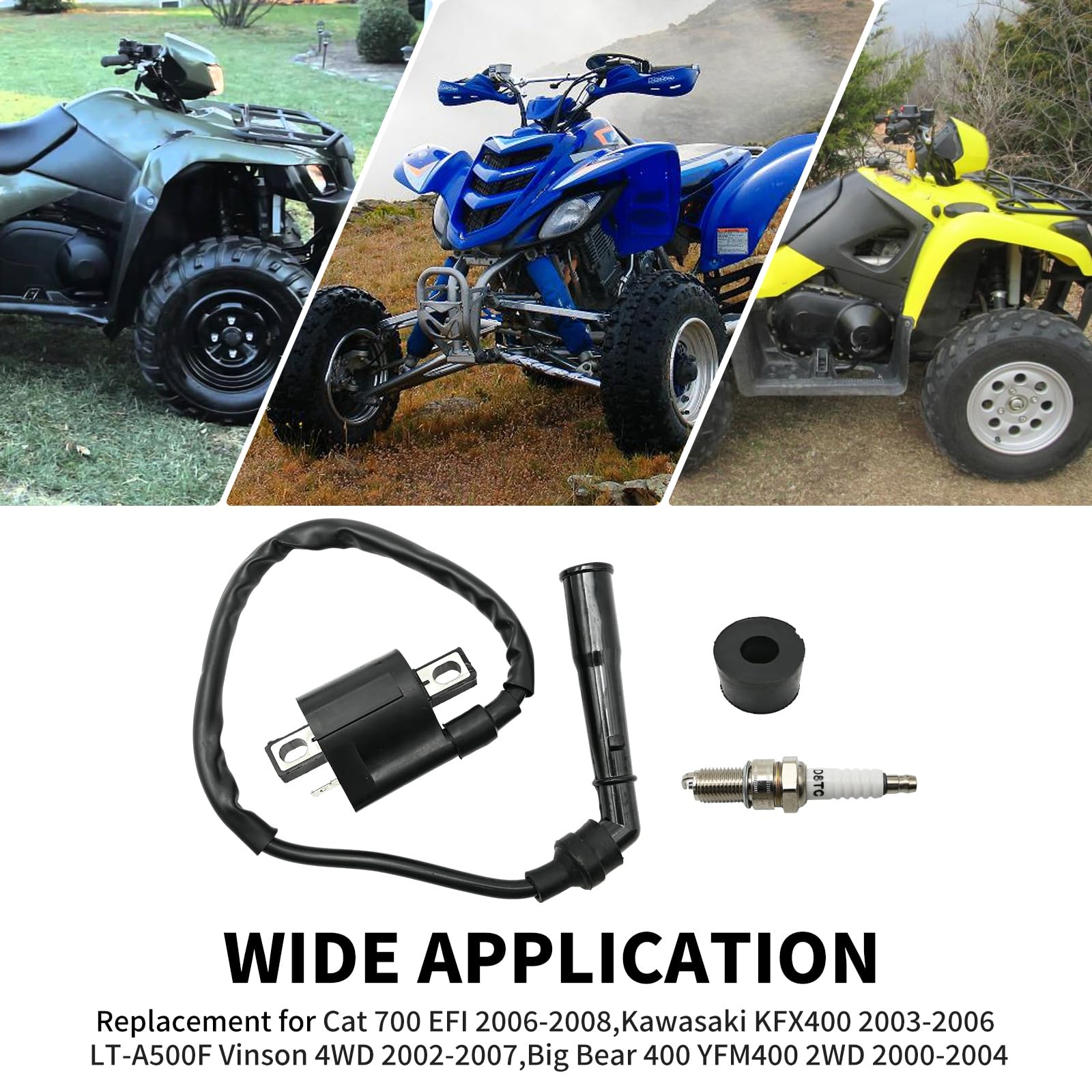 Arctic Cat 700 Ignition Coil Ignition Coil & Spark Plug For Arctic Cat 700 EFI ATV (2006-2008) - OEM# 3530-053 Replacement Spark Plug And Coil Assembly 3530-053 - Foto 3