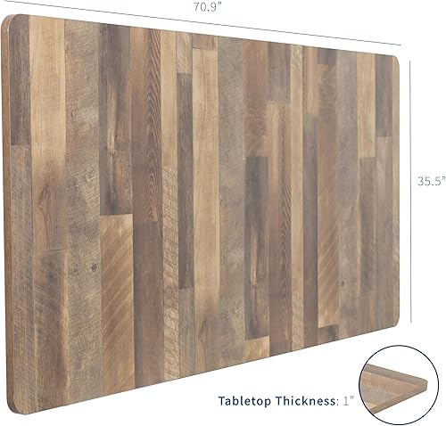 Vista 19 de VIVO DESK-TOP72-36B - Mesa universal de 71 x 36 pulgadas para marcos de escritorio estándar y sentados a pie, altura ajustable, escritorio negro