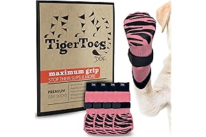 DOK TigerToes Premium Non-Slip Dog Socks Stay-On Extra-Thick Grip