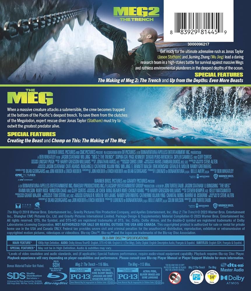 Amazon.com: Meg, The 2-Film Collection (Blu-ray) : Various