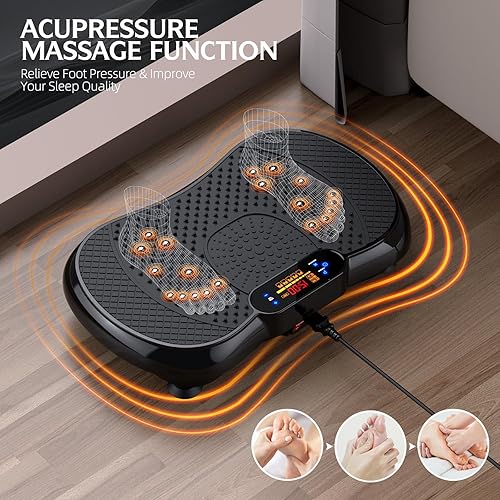 Miniatura 4 de Máquina de Ejercicio con Placa de Vibración, Máquina de Drenaje Linfático para Pérdida de Peso, Placa Vibratoria de Agitación para Entrenamiento