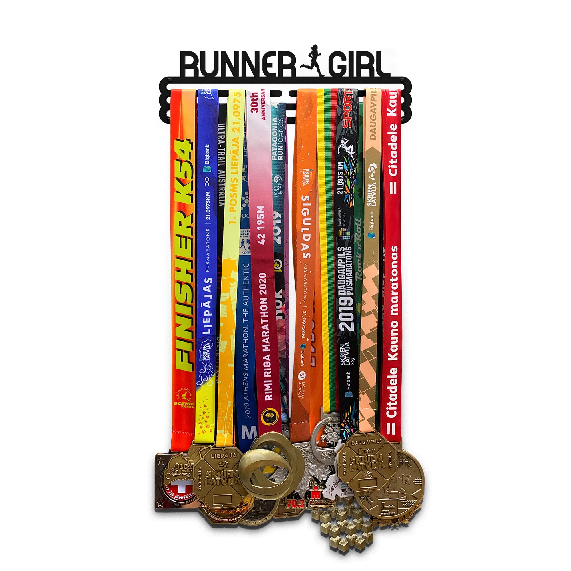 Runner Girl Colgador de medallas | Medallero Acero | Medal Holder dispaly Hanger | Medalla Percha