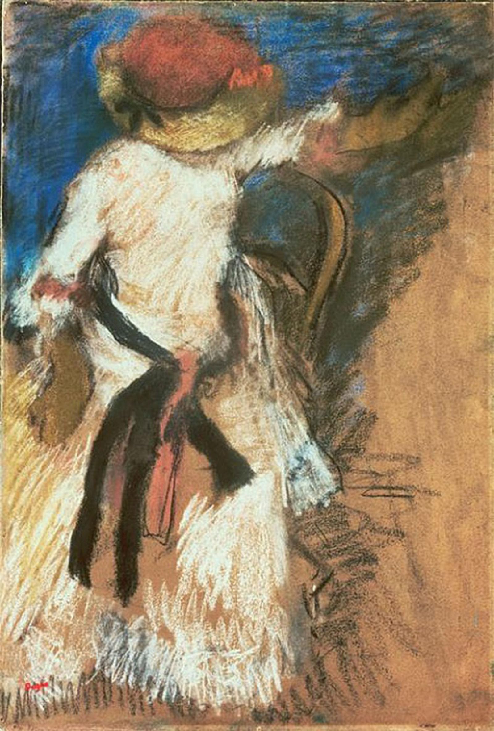 SERENDIPITP Abstract Painting Mural Print Picture Wall Decor Painting Seated Woman by Edgar Degas Vintage Wall Artwork for Home Decor 60x90cm