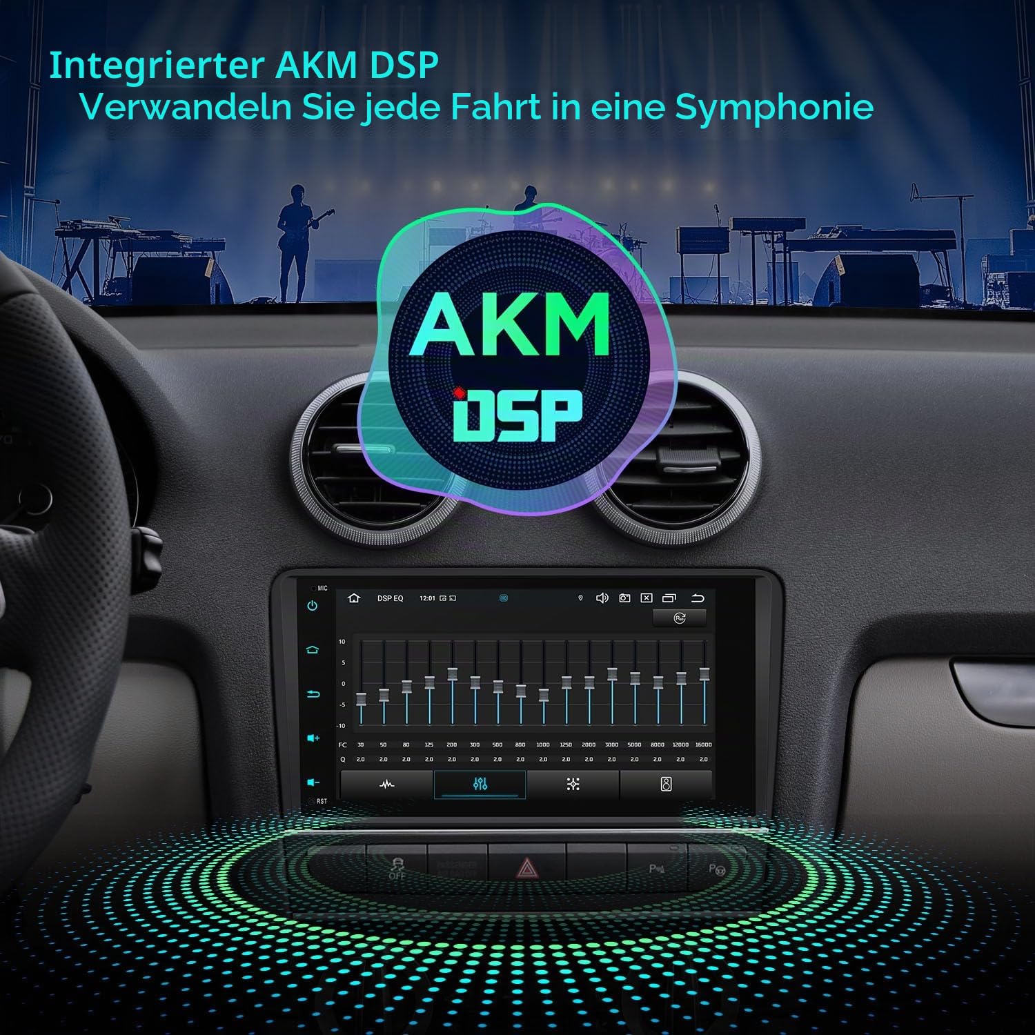 XTRONS 8" 4+64GB Android 14 Autoradio mit DAB Plus für Audi A3 8P S3 RS3