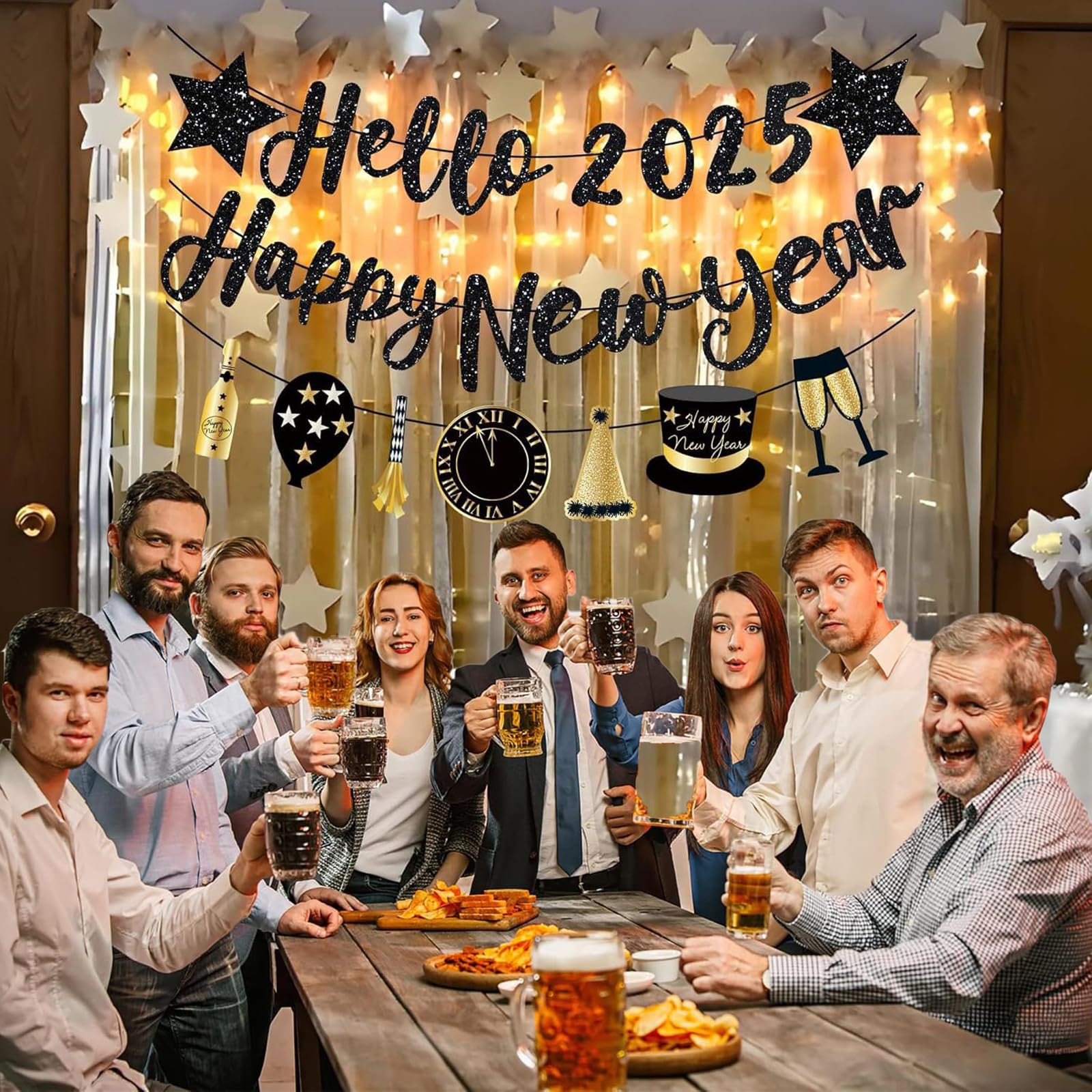 Happy New Year Decorations NEW YEARS EVE Party Banner Happy New Year ...