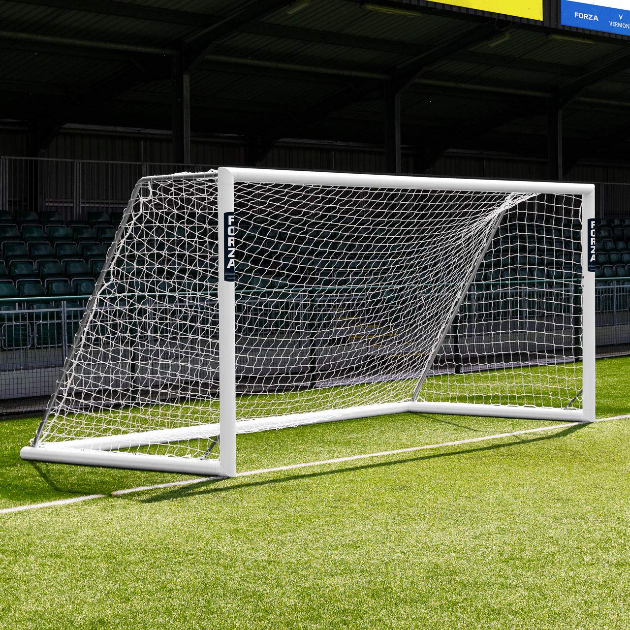 FORZA Alu110 Goal Replacement Net | Heavy Duty, Weatherproof, 5mm Braided HDPE Football Goal Net - For Box, Freestanding & Socketed Goals [Single or Pair] (Freestanding - Single, 16ft x 7ft)