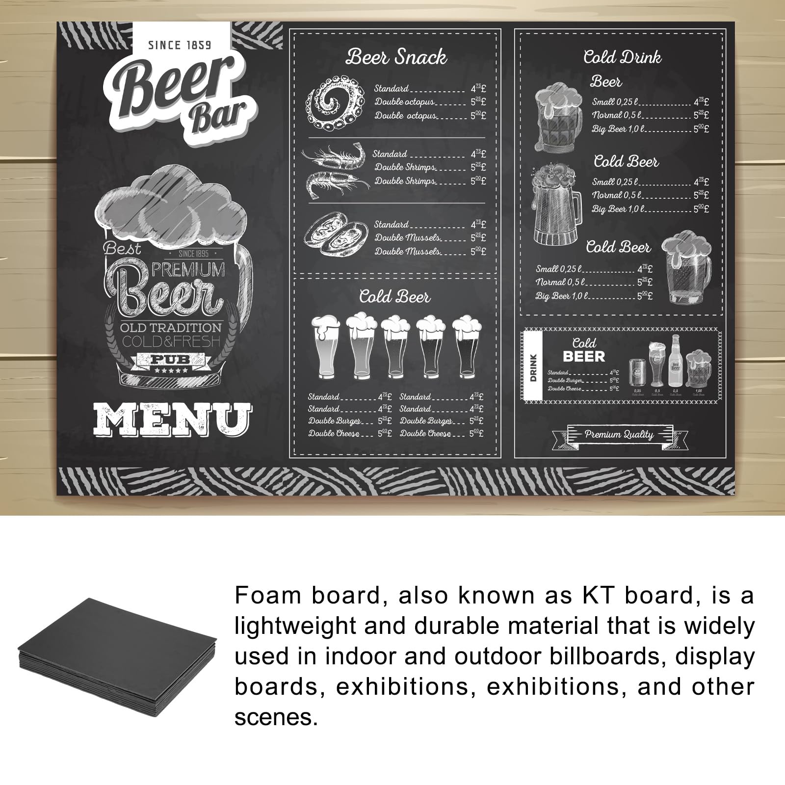 Rebower 5 PCS Black Foam Board 406 x 508 mm, Foam Boards 3.2mm Thick Foam Poster Board, [for Presentation Projects Art Crafts - Image 3
