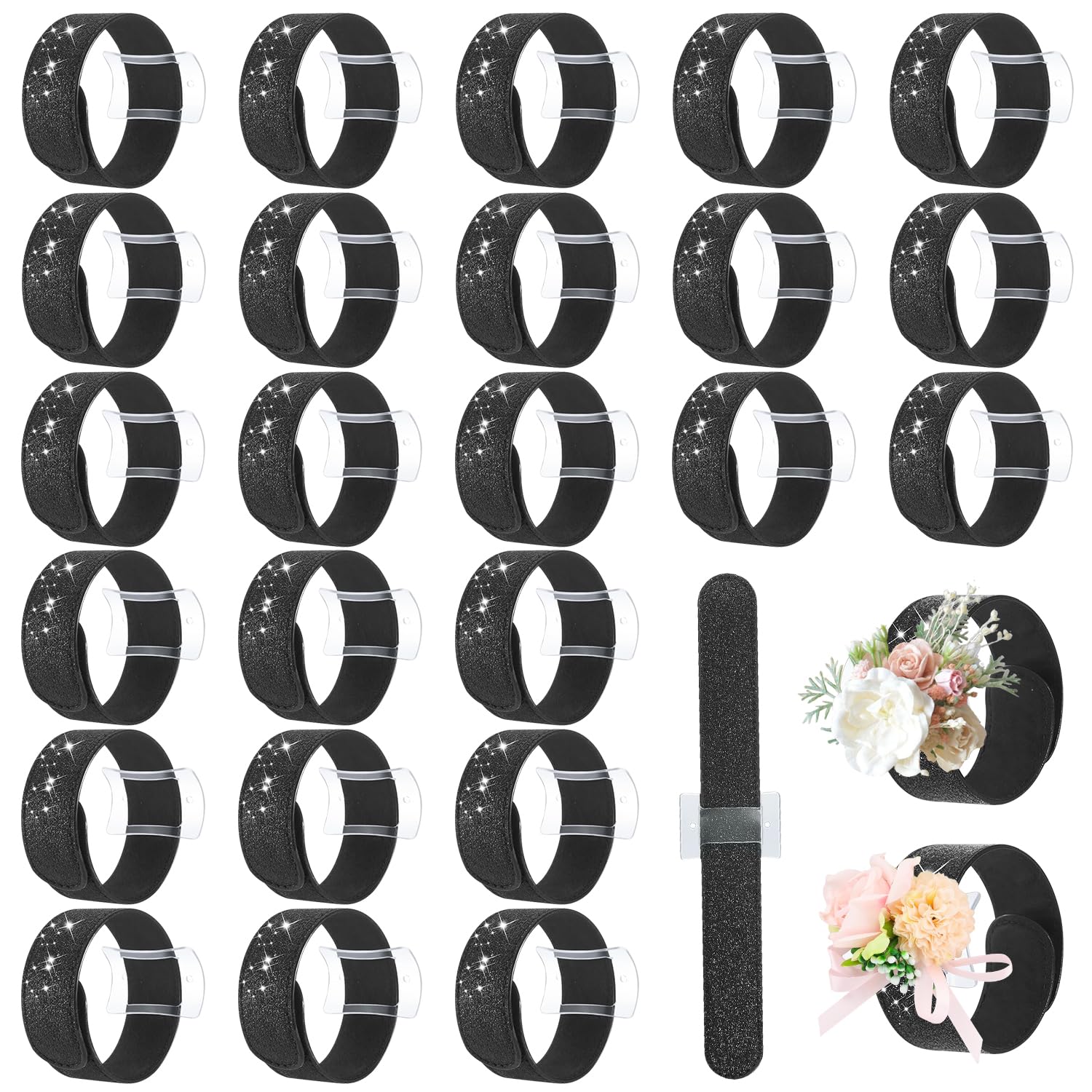24 braccialetti da polso per corpetto floreale, braccialetti da polso per matrimoni, corpetto fai da te, accessori per matrimoni, balli, cerimonie, anniversari, addio al nubilato, feste in