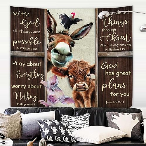 Miniatura 19 de Yookeb Tapiz negro de flores de Matisse de 59 pulgadas de ancho por 51 pulgadas de alto, para colgar en la pared, hojas abstractas, vintage, arte