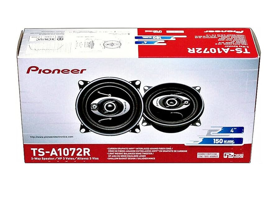 Amazon.com: Pioneer TS-A1072R 4-Inch 3-Way 150-Watt Speakers