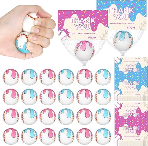 Moonld 12 Sets Baseball Ice Cream Drip Stress Balls Gifts 2 Colors Ice Cream Dri