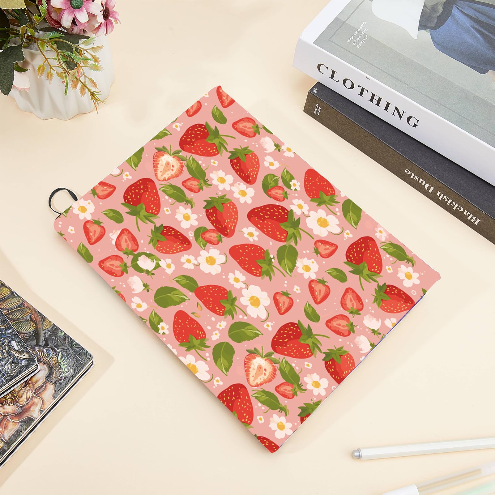 Copertina Elastica Per Libri Con Stampa Floreale - Protezione Lavabile Per Quaderni E Testi - Foto 7