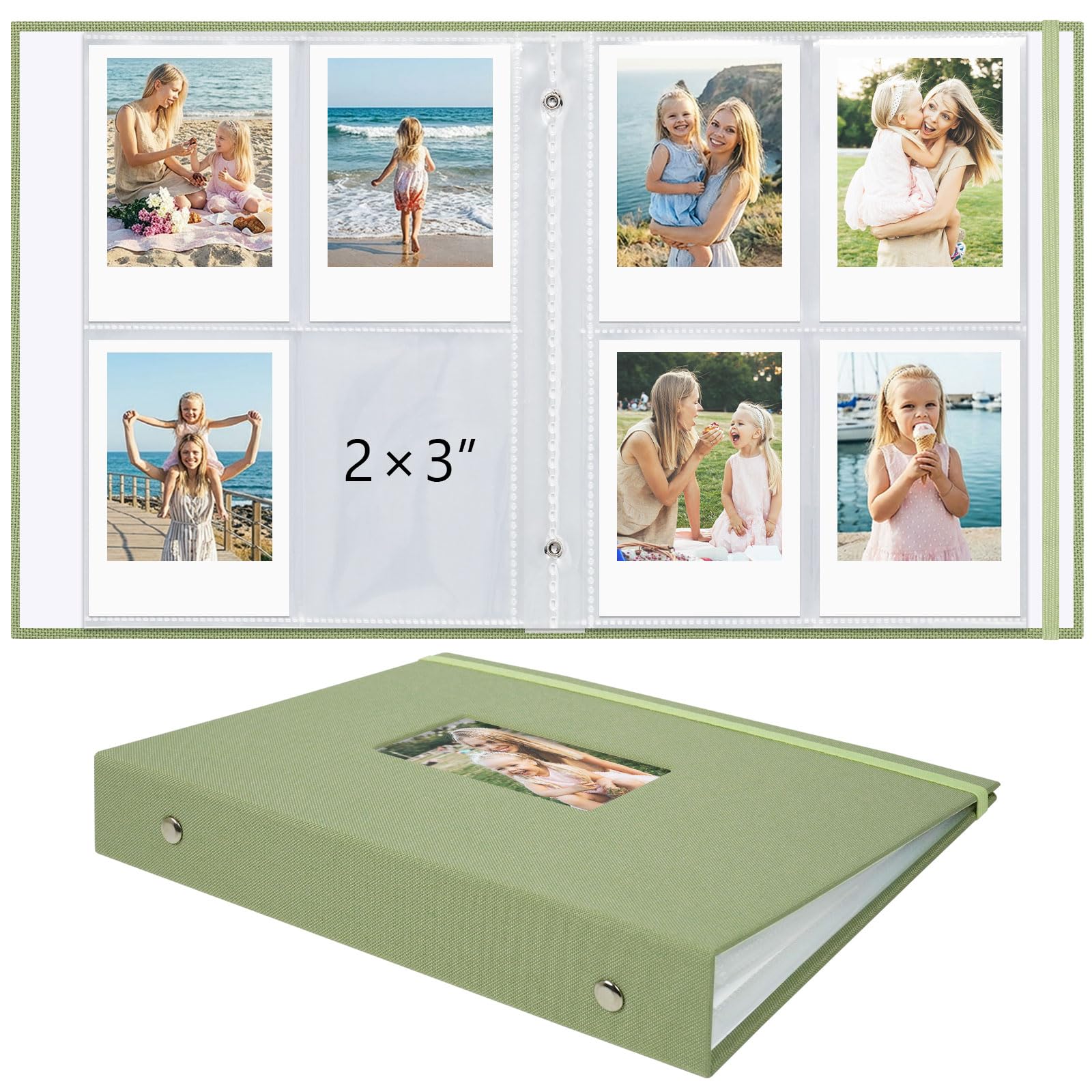 Vienrose Polaroid Photo Album Holds Up to 208 Photos Grass Green