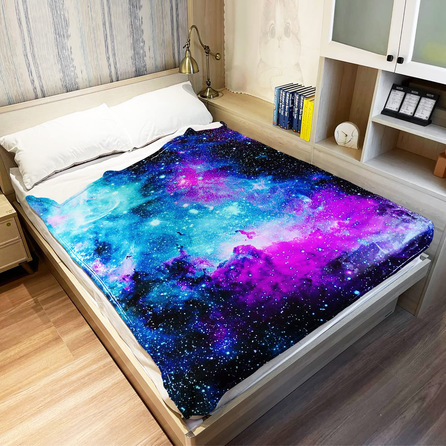 YISUMEI Decke 150x200 cm Kuscheldecken Sanft Flanell Weich Fleecedecke Nebel Galaxie