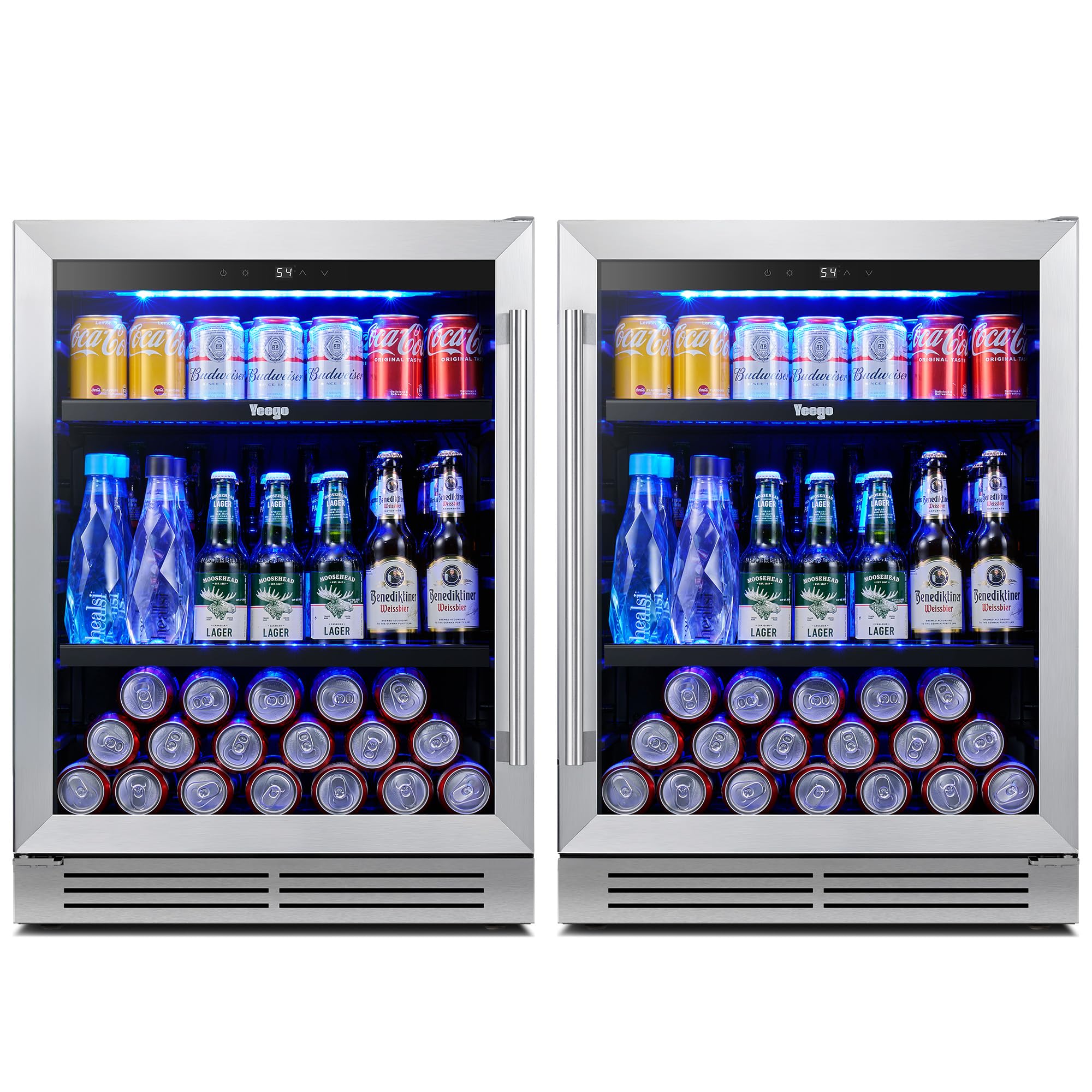 Yeego AZ-YG-YG-BS24+BS24 Beverage Cooler Black