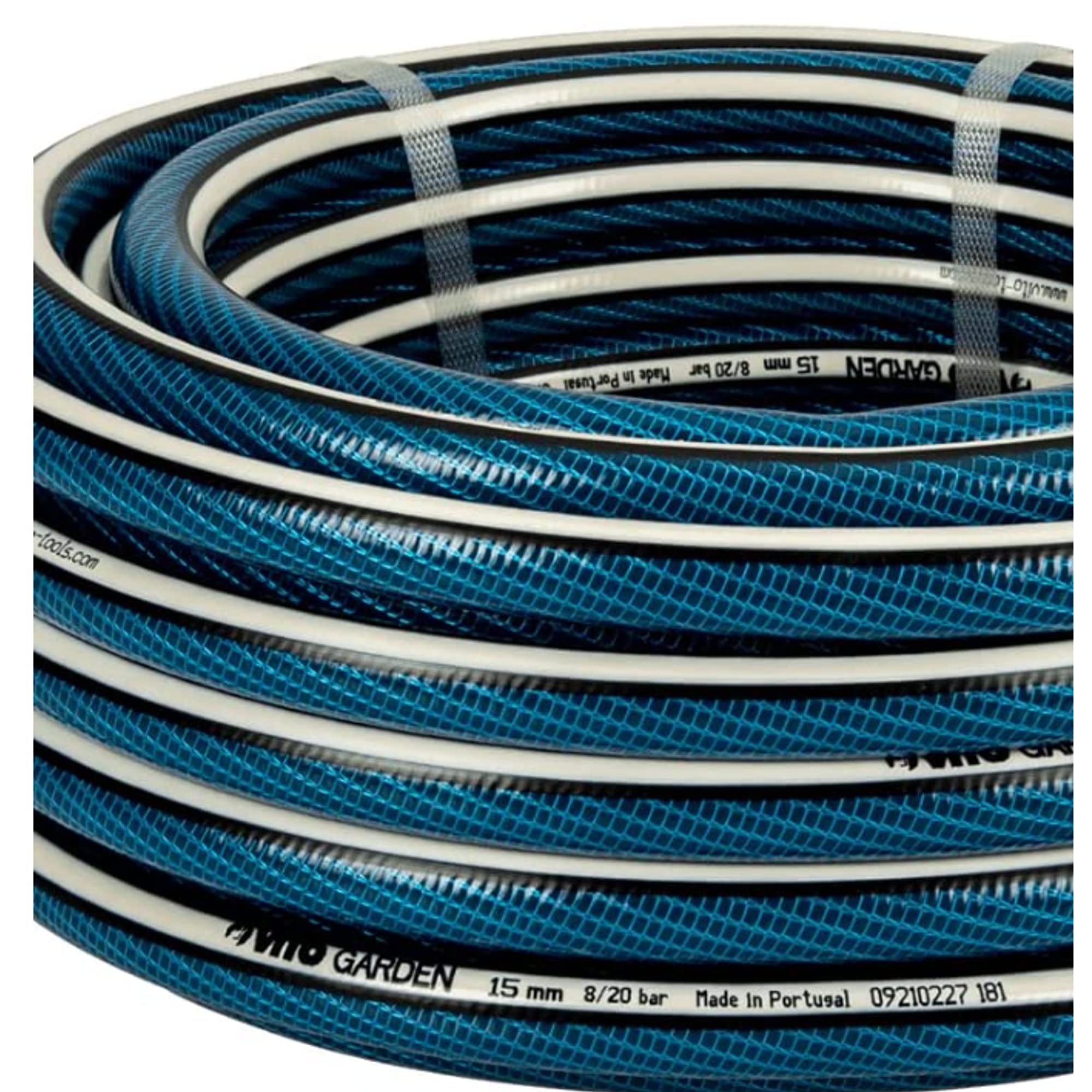 VITO - Tuyau arrosage Jardin Flexible Ø 15mm/ 20mètres 5 Couches 20 Bars Anti torsions Résiste aux UV intempéries Jardins