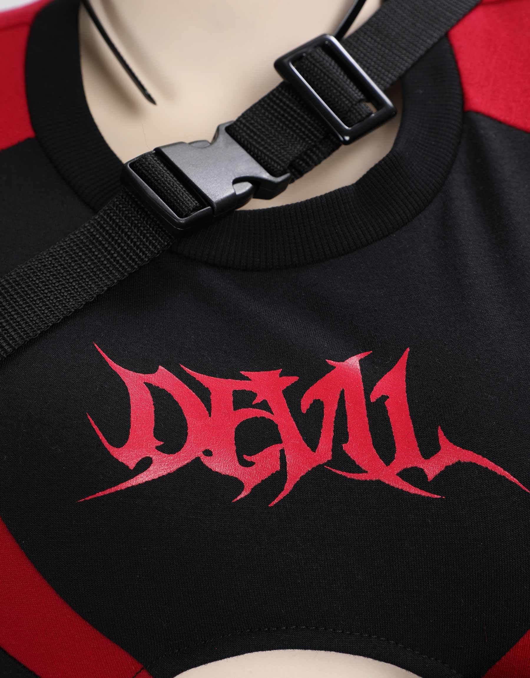 MEOWCOS midnight devil Biker-style Lingerie Set Gothic Dark Style Lingerie