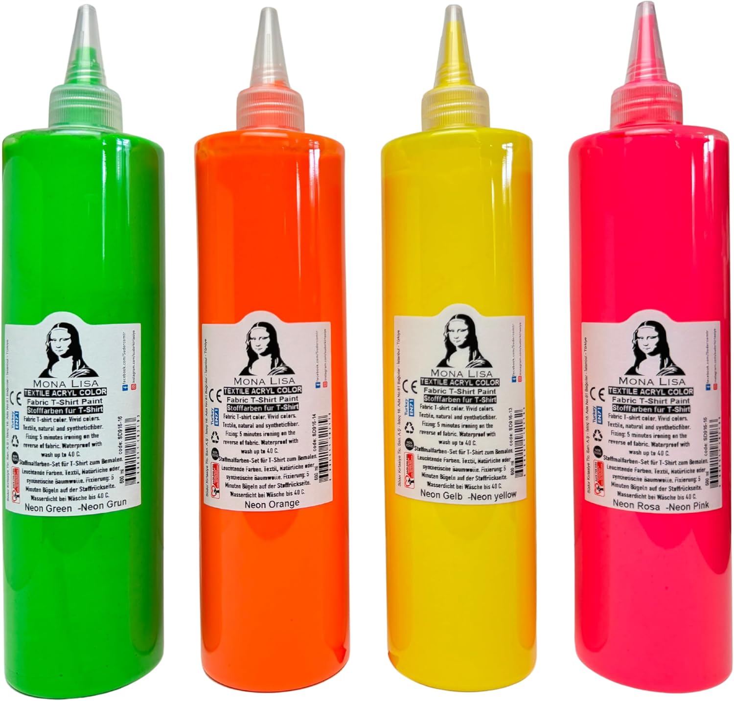 Fabric Paint 500 ml Washable Textile Paint TShirt Colour for Light