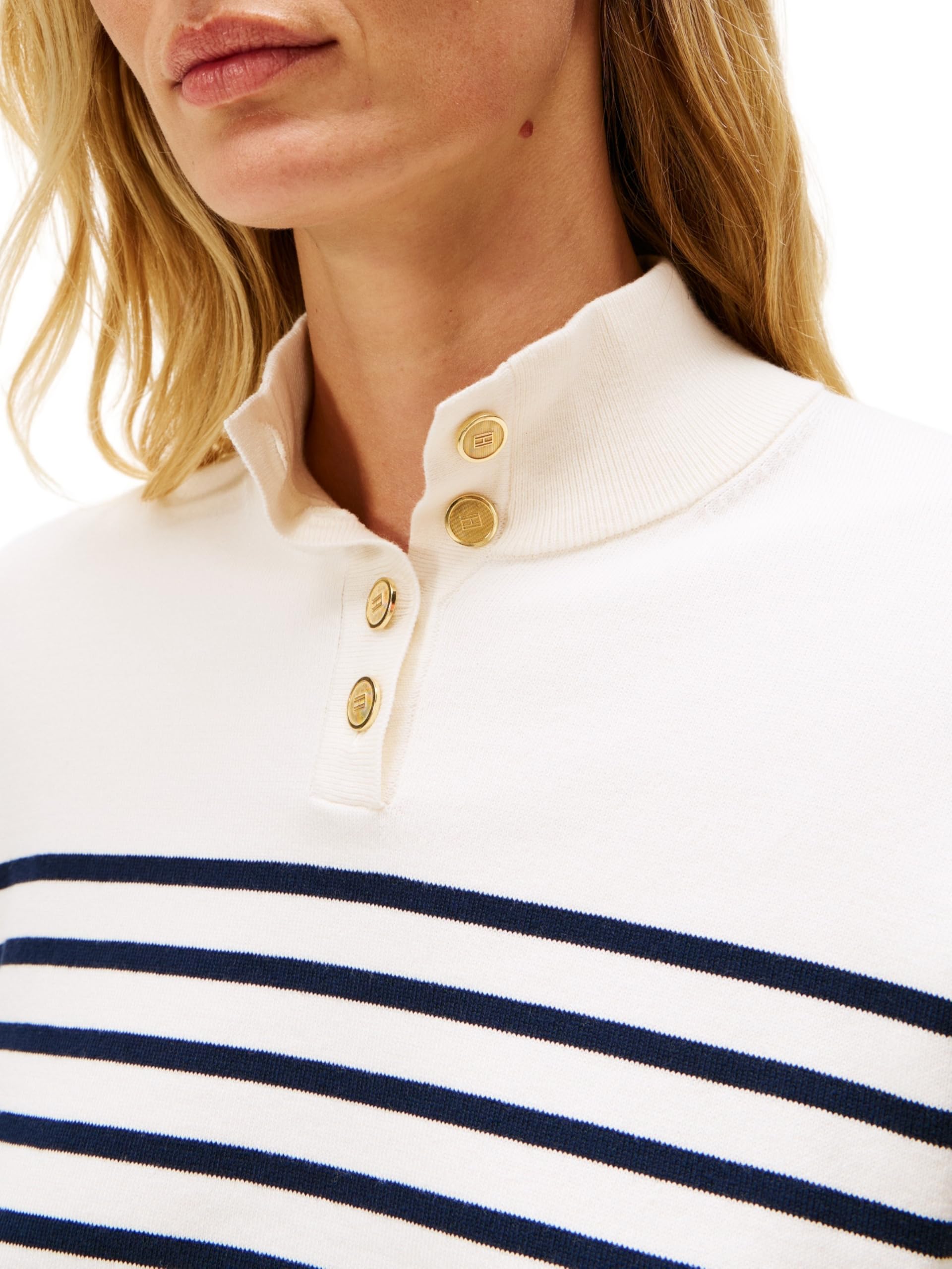 Tommy Hilfiger Jersey Mujer Jersey Gold con Cuello Medio