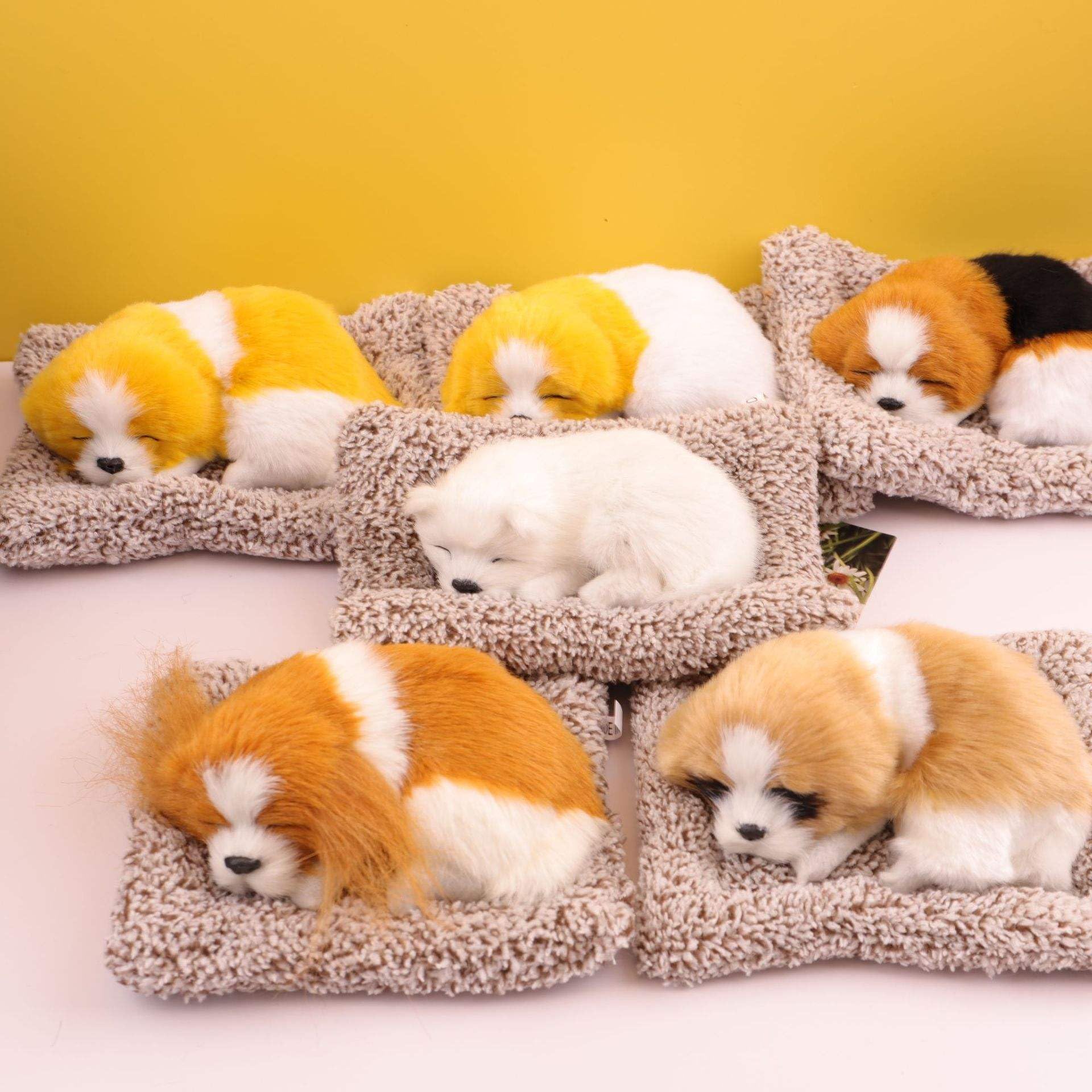 SUPER TOY Cute Sleeping Dog Plush Toy, Dog Soft Toy Gift for Kids Car Dashboard Accessories-image-11