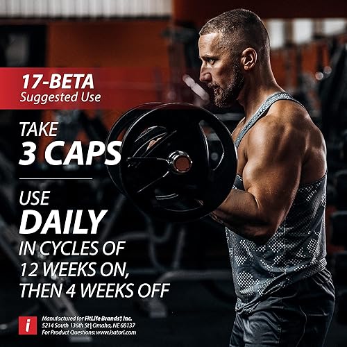 Miniatura 8 de iSatori Potenciador de testosterona anabólico 17-Beta, para crecimiento muscular, fuerza y resistencia, amplificador de prueba y bloqueador de