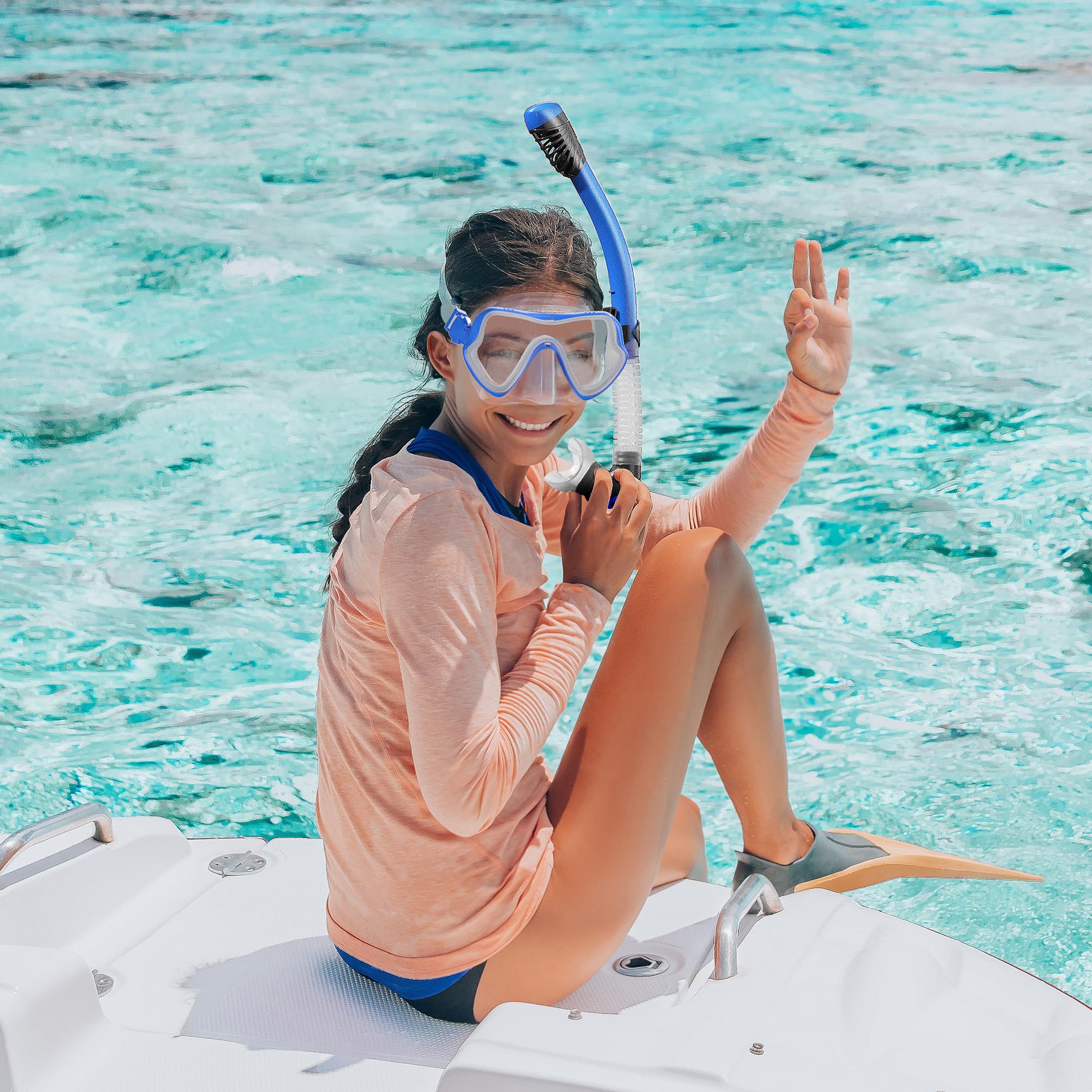G2RISE SN02 snorkelset volwassenen - duikbril duikbril droog