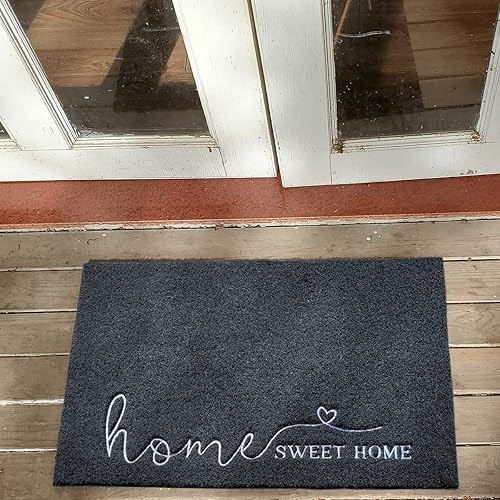 Miniatura 4 de AAZZKANG Tapete para puerta de exterior con parte trasera de goma antideslizante, tapete de bienvenida para puerta delantera, fácil de limpiar