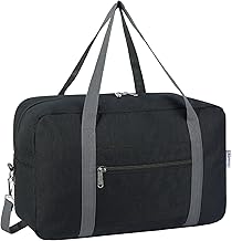 Narwey Sac de Voyage 40x20x25 Ryanair Cabine Bagage Pliable Voyage Bagage Avion de Sport Weekend avec Bandoulière (Noir)