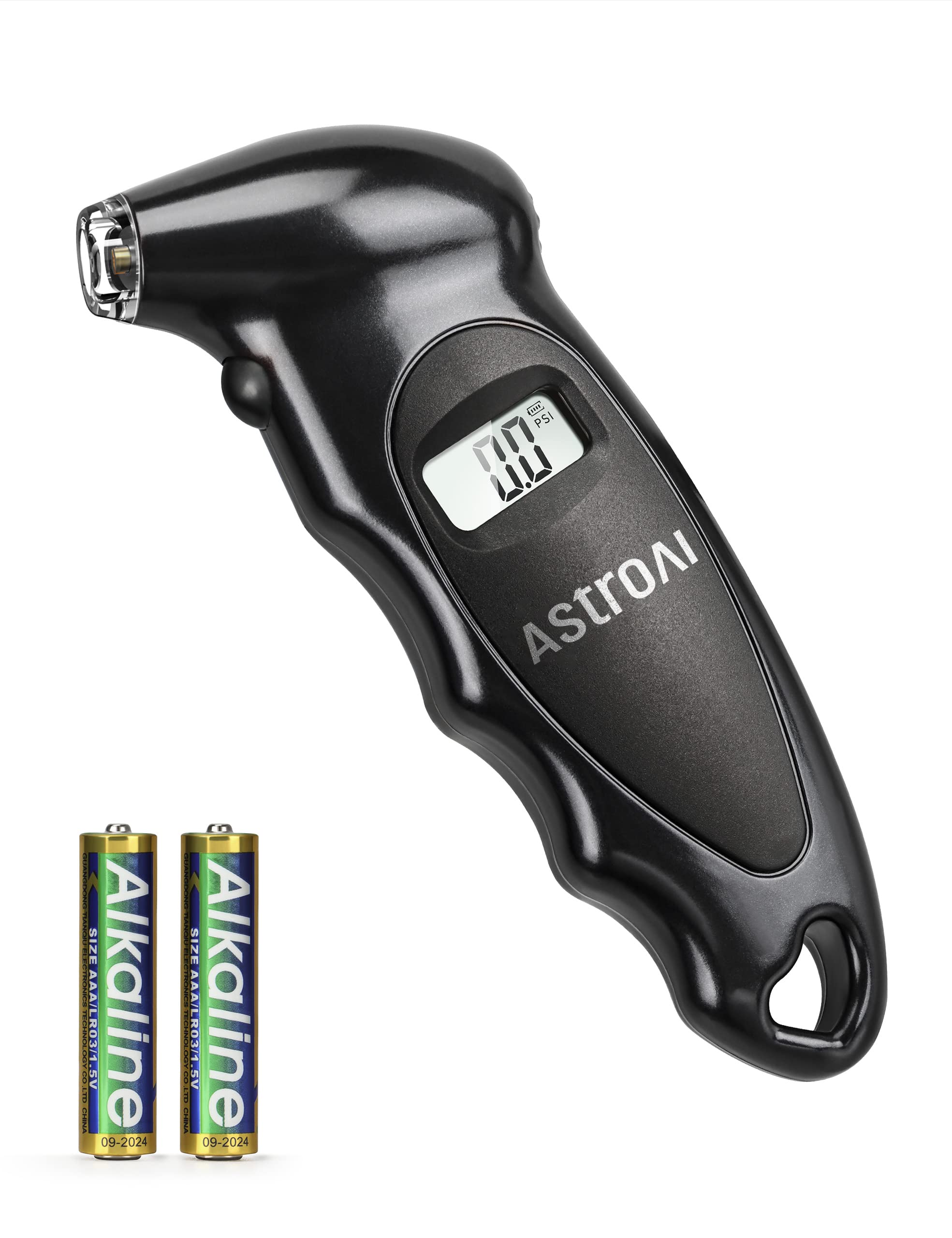 AstroAI Reifendruck Prüfer Digitaler Luftdruckprüfer für Autos mit AAA Batterie & LCD-Display, 150PSI, Geländewagen, Transporter, LKW, Fahrräder (mit Autoventilen) und Motorräder, Schwarz