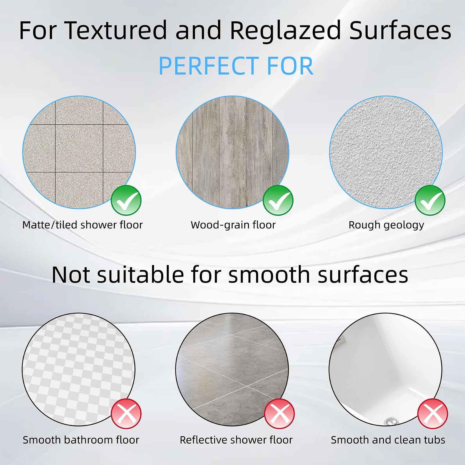 Alfombrilla de baño antideslizante de silicona suave sin olor con mini ventosas para bañera texturizada y bañera regenerada, alfombrilla de ducha antideslizante con alfombrilla de baño de 18 x 28