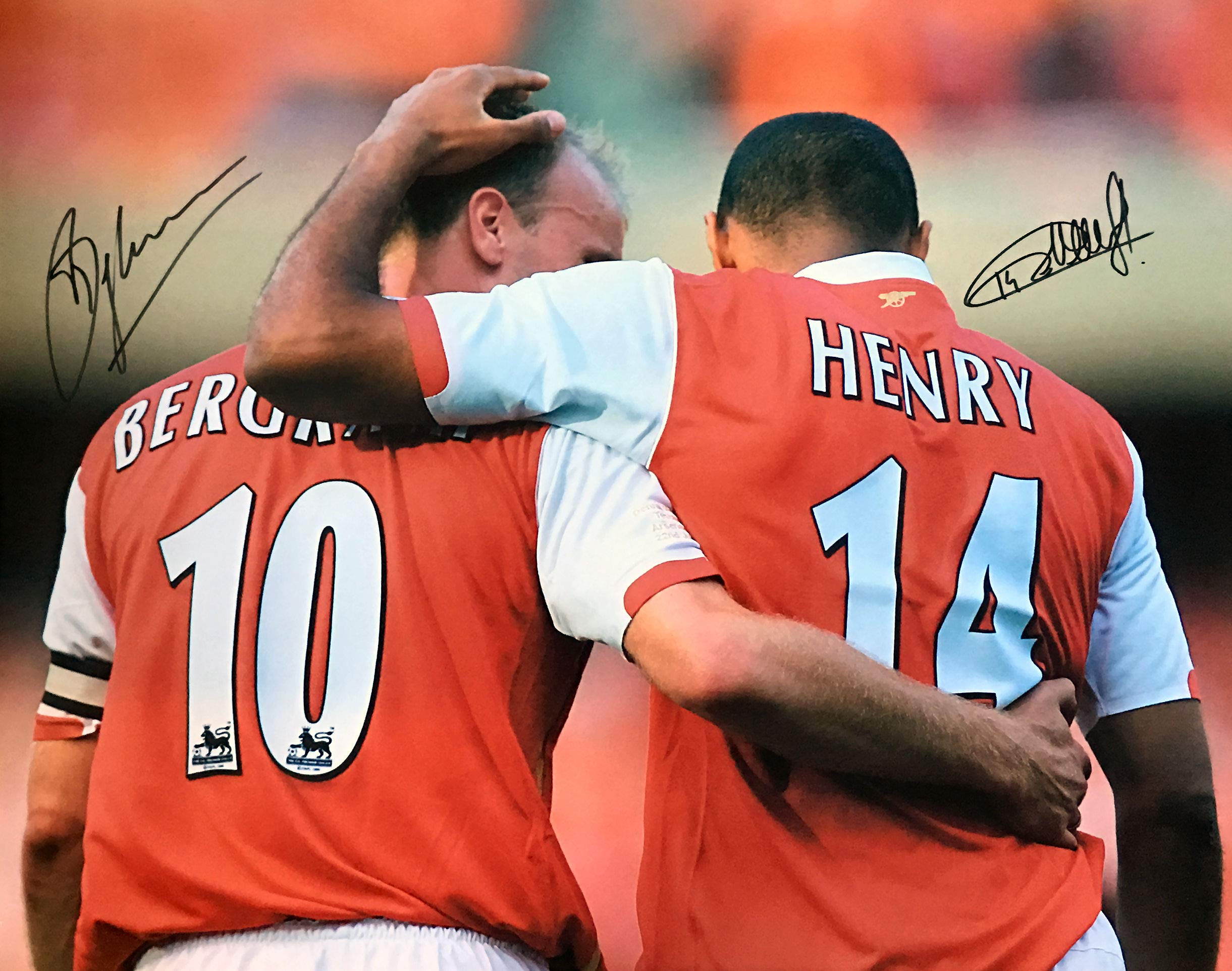 Dennis Bergkamp & Thierry Henry 16 x 20 inch Arsenal Signed Double