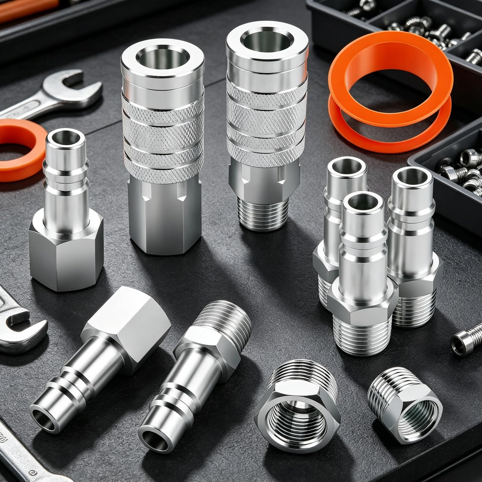 Luftleitungsanschlüsse, 10-teiliger pneumatischer Kupplungs