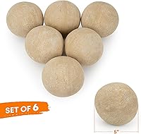 Vista 2 de Stanbroil - Bolas de cerámica de 5" redondas para hoguera, cuenco de fuego y chimenea - Juego de 6, Beige