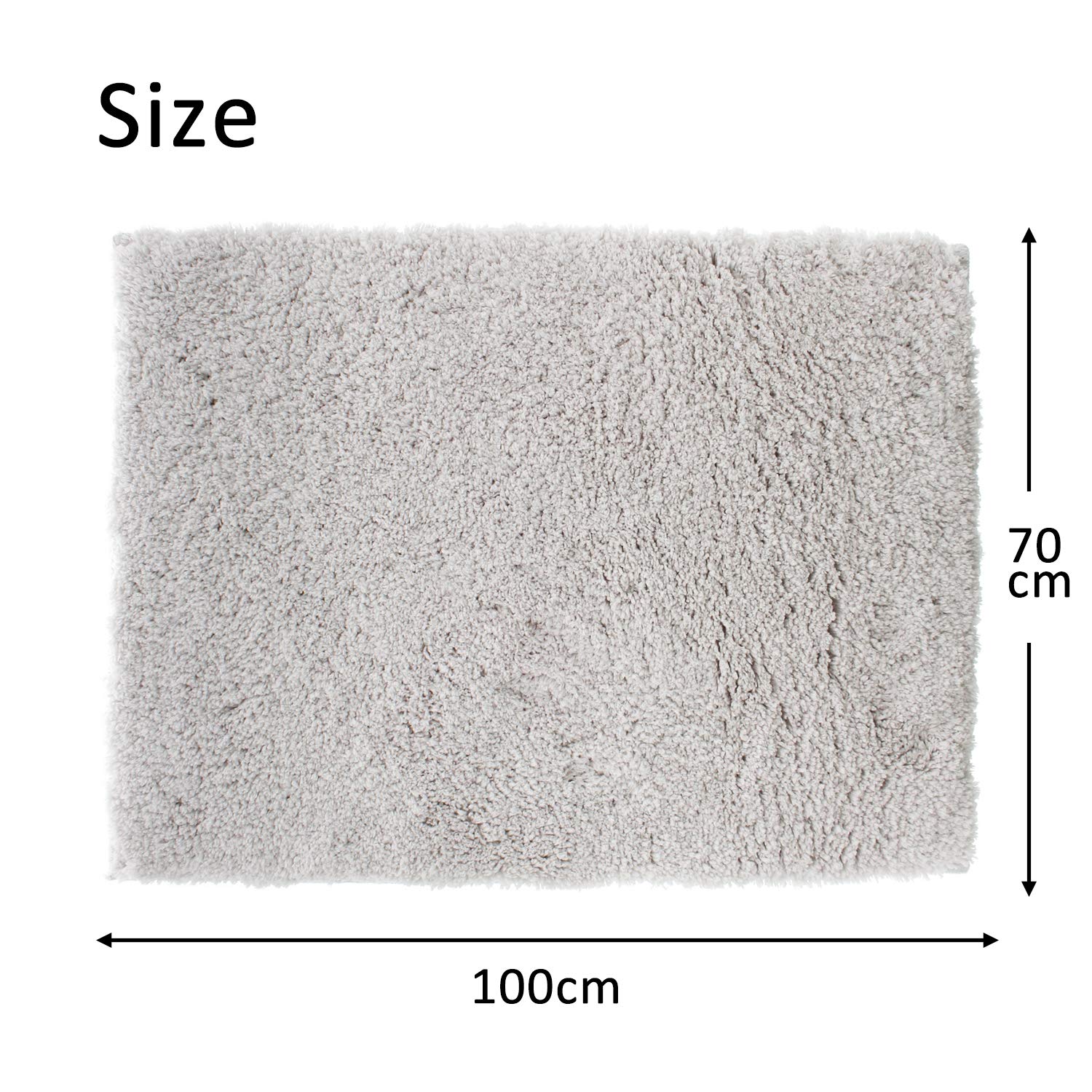 Amazon｜橋爪商店 浴室足ふきマット ライトグレー 約70cm×100cm