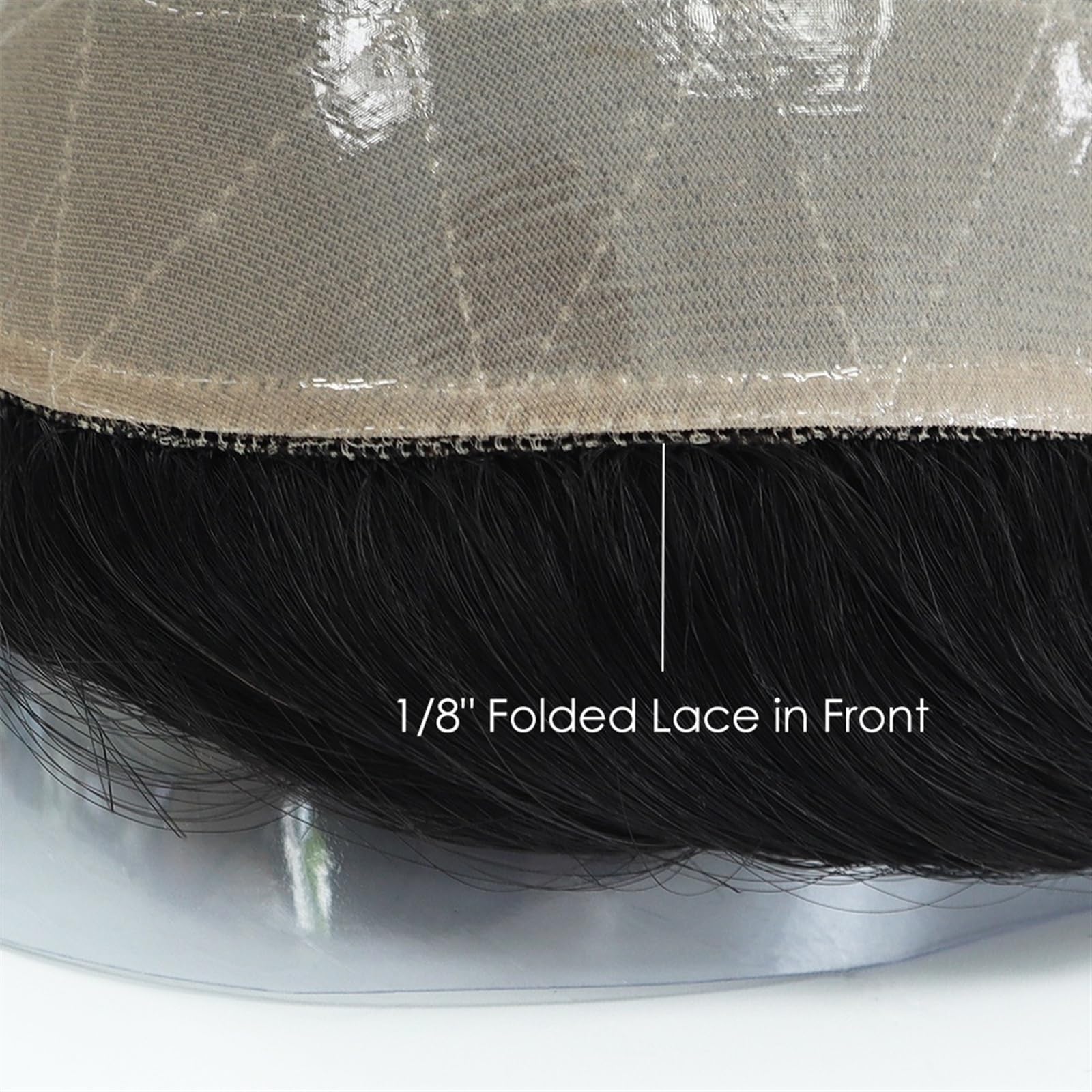Tupé de pelo para hombres Postizos finos y duraderos for hombre, prótesis de cabello masculino, cabello humano Remy de 6 pulgadas, peluquín for hombres, #1B, sistemas de reemplazo de cabello negro, pe