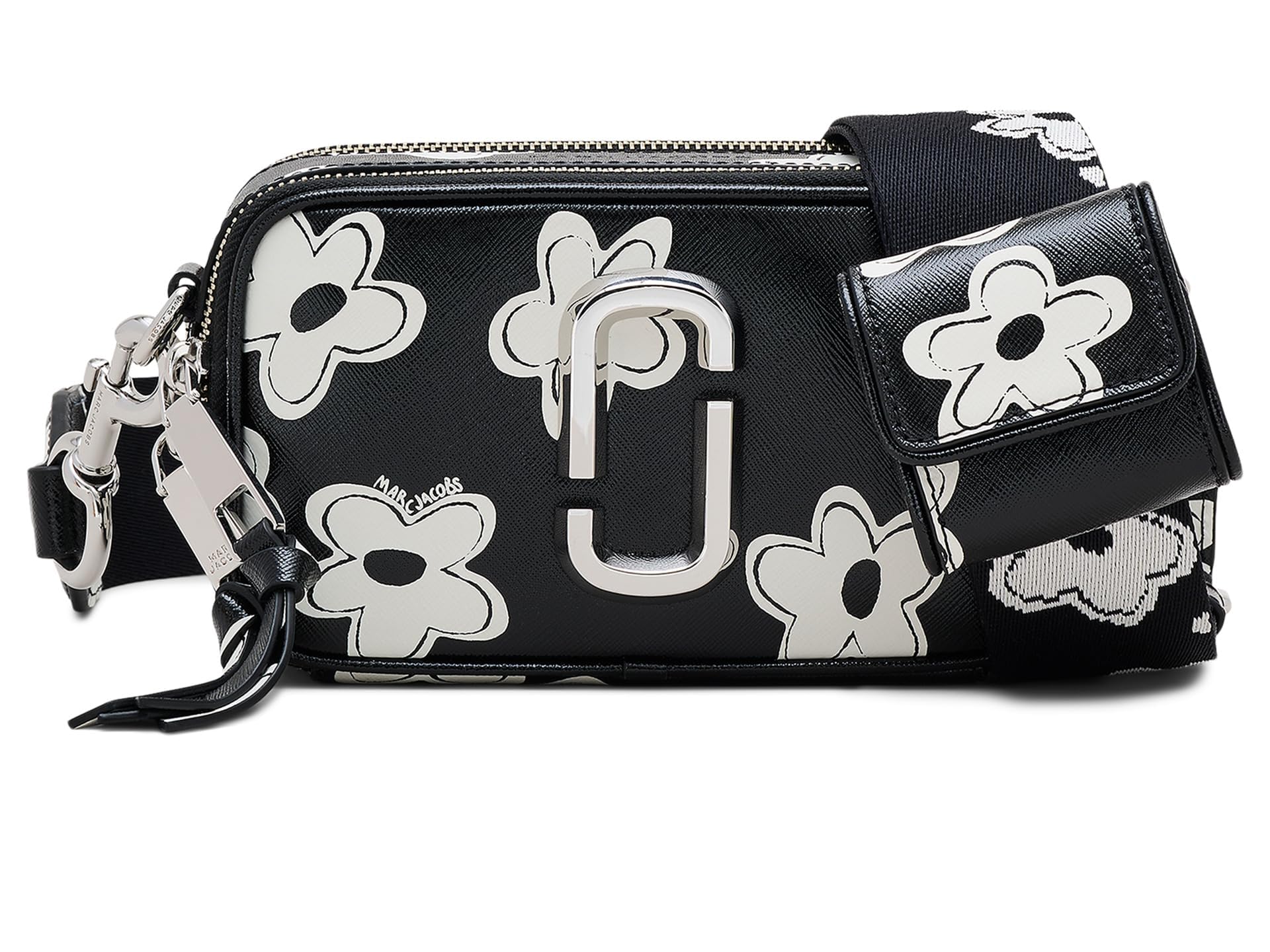 MARC JACOBS Women's The Snapshot Bag, Schwarz/Weiß