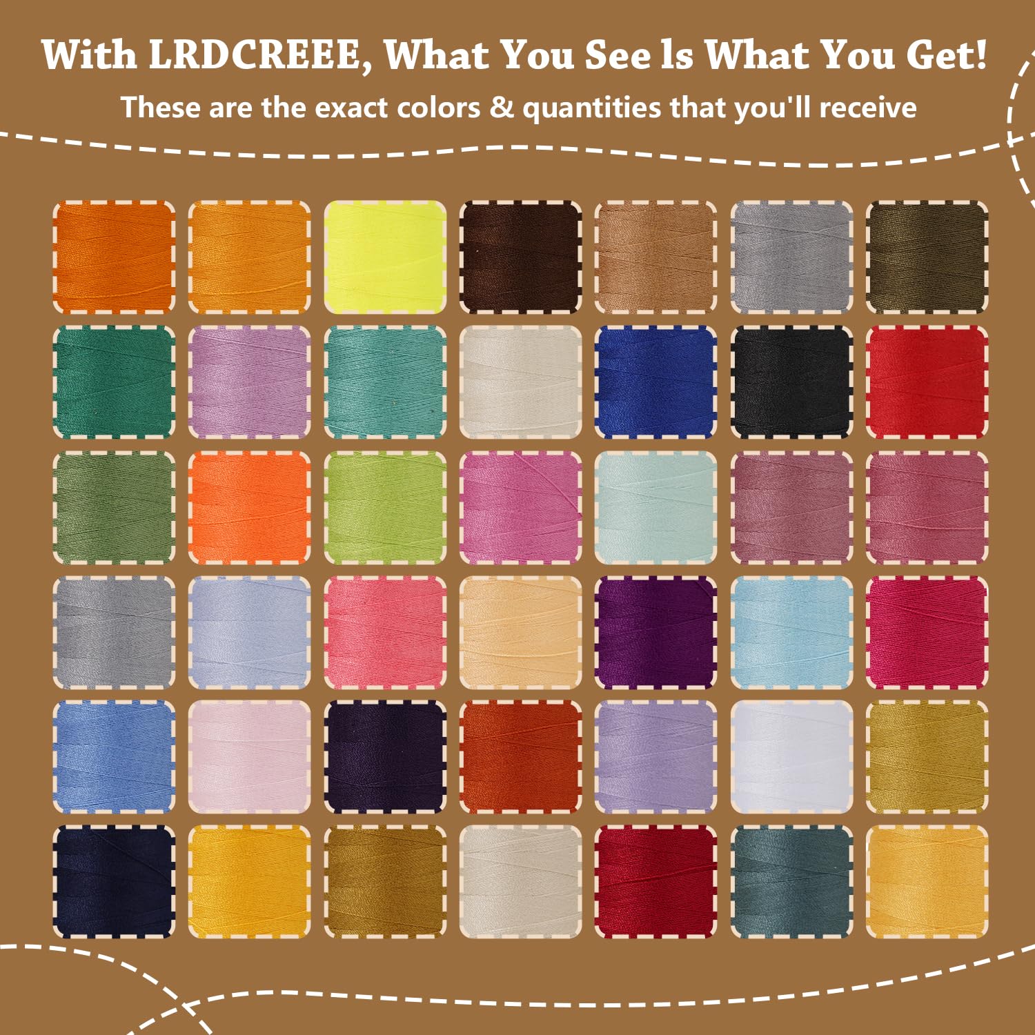 Kit de hilos de coser de 42 colores, 800 yardas cada carrete, hilo de poliéster duradero para máquina de coser y coser a mano, ideal para bricolaje, reparaciones, acolchado y uso de manualidades