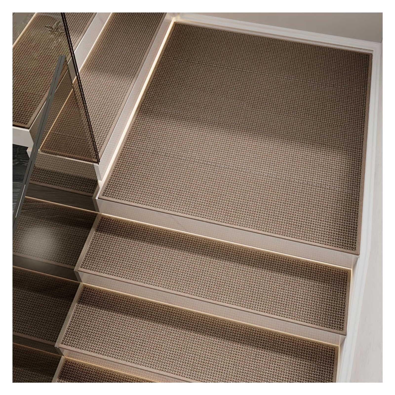 Alfombrillas antideslizantes lavables con goma para escaleras interiores