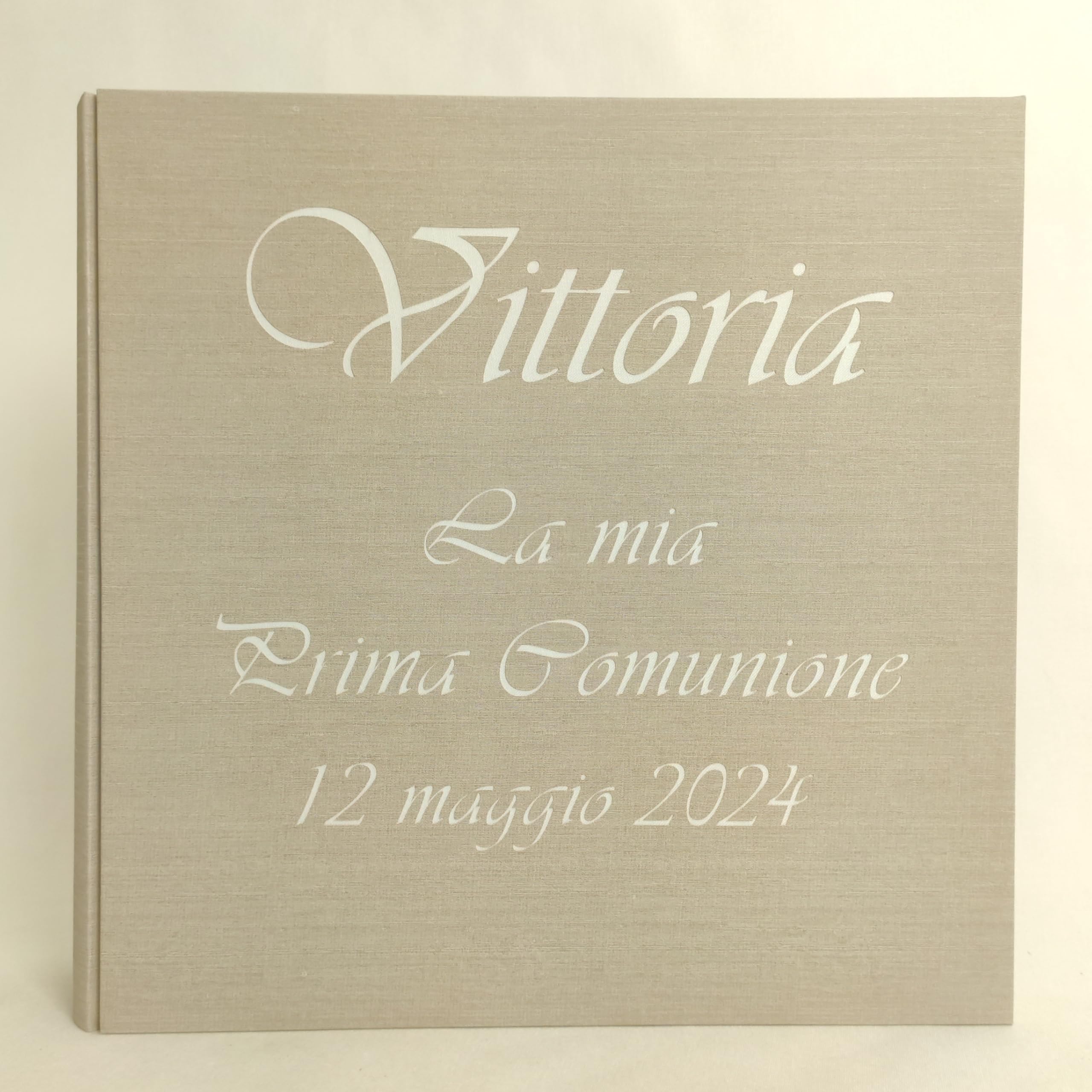 Album fotografico in tela di lino con frase dedica incisa e personalizzabile regalo originale wedding, san valentino, nascita, battesimo, compleanno, nozze, matrimonio, anniversario, laurea