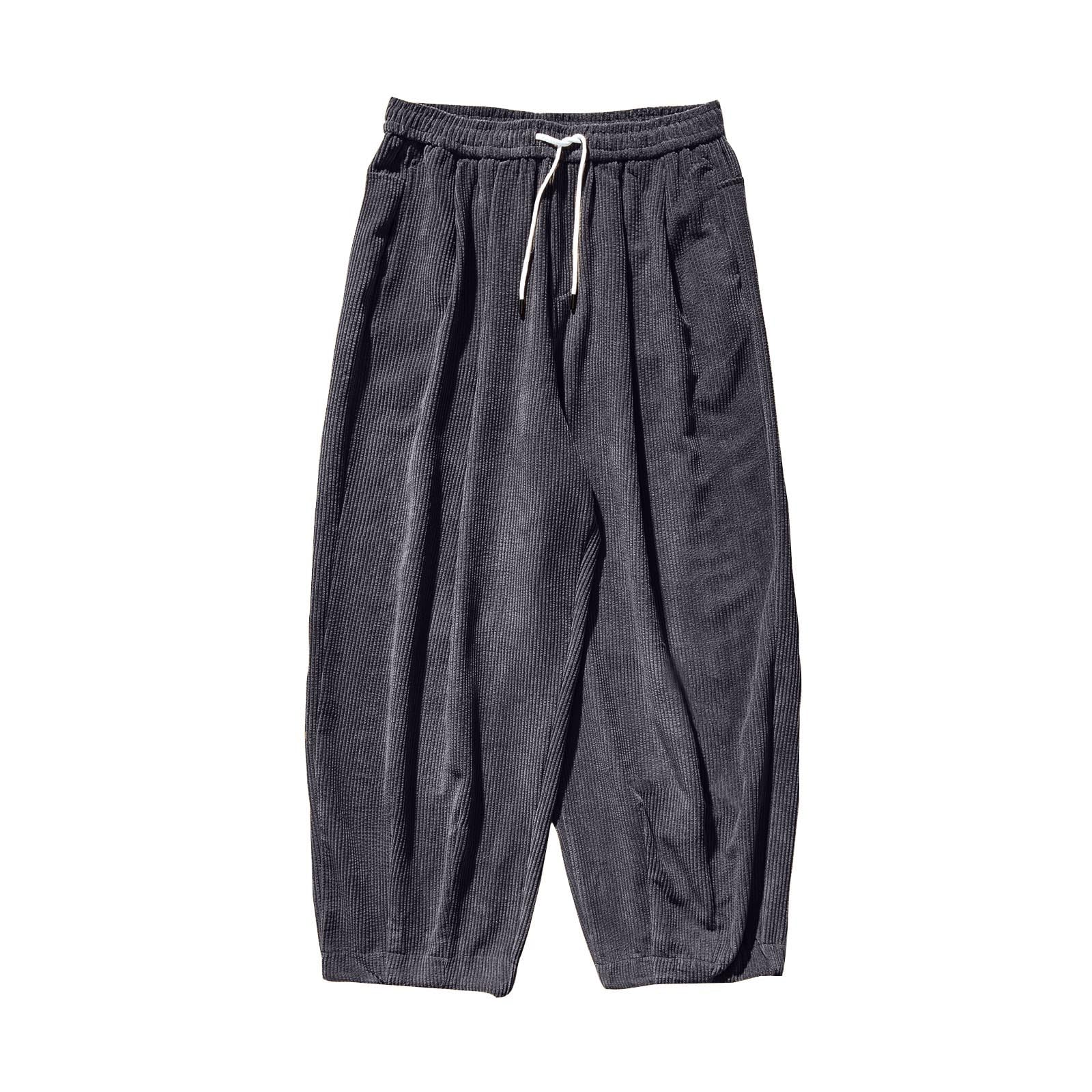 Generisch Cordhose Herren Stretch, Regular Fit Comfy Cord Jogginghose Relaxhose Gemütliche Weites Bein Jogpants Breitcord Hose Locker Cordhosen Freizeithose Stoffhose Outdoor/Streetwear