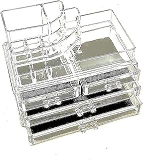 منظم و صندوق للاكسسوارات ، اكريليك - لون ابيض