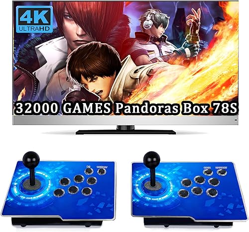 RegiisJoy 32000 en 1 Pandoras Box 78S Retro Arcade Gaming Console, 4 Jugadores 3D Magical Modified Game, Search Save Delete Cheat Function, Lista de