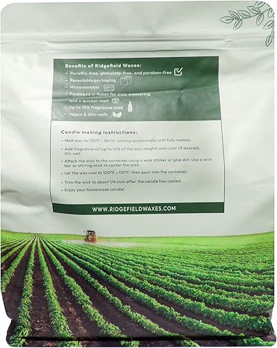 Miniatura 8 de Ridgefield Waxes RS-101 Cera de soja totalmente natural para hacer velas (5 libras)