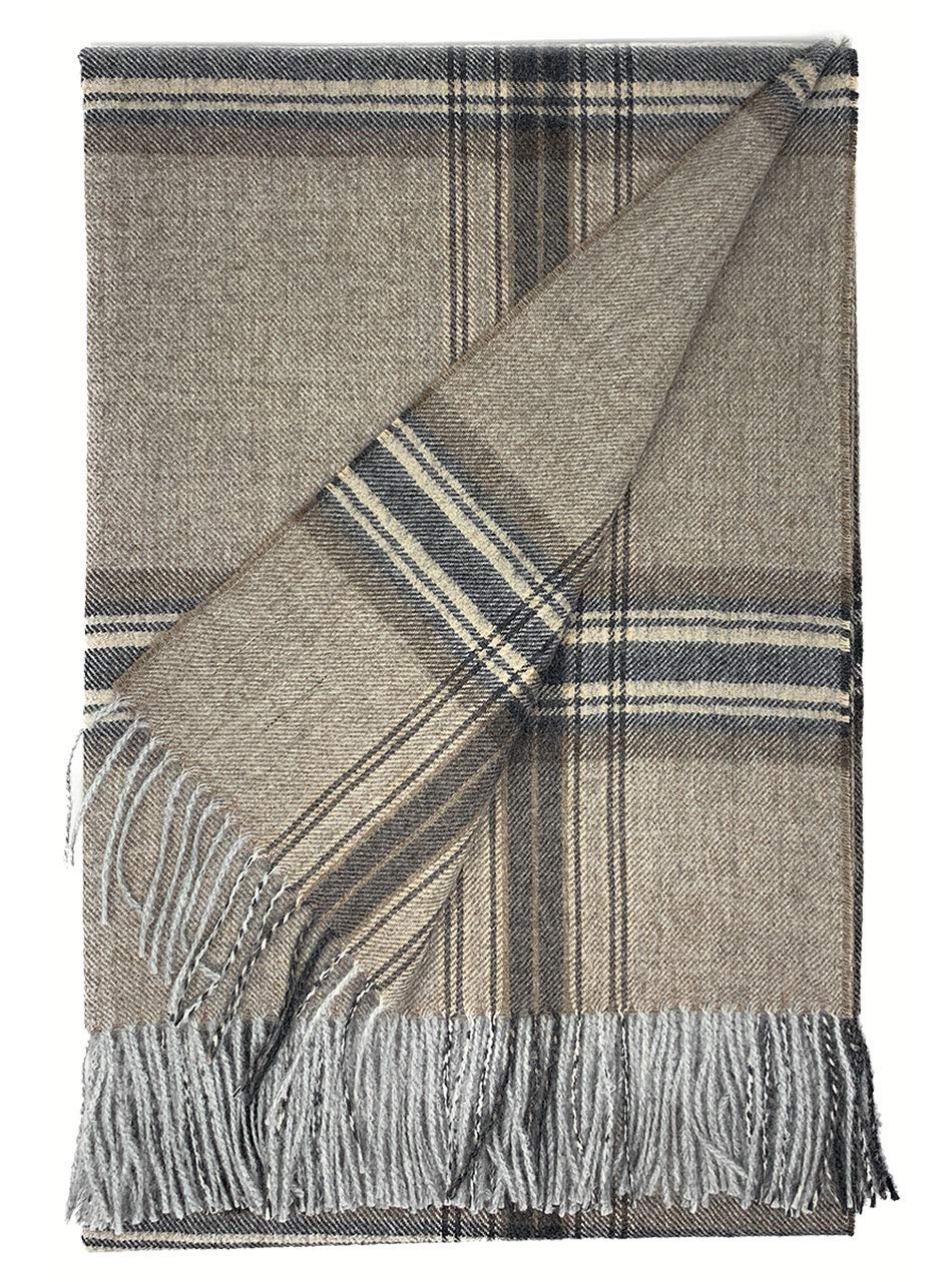 Alpaca HomeTartan Plaid Alpaca Throw Blanket (Toasty Plaid)