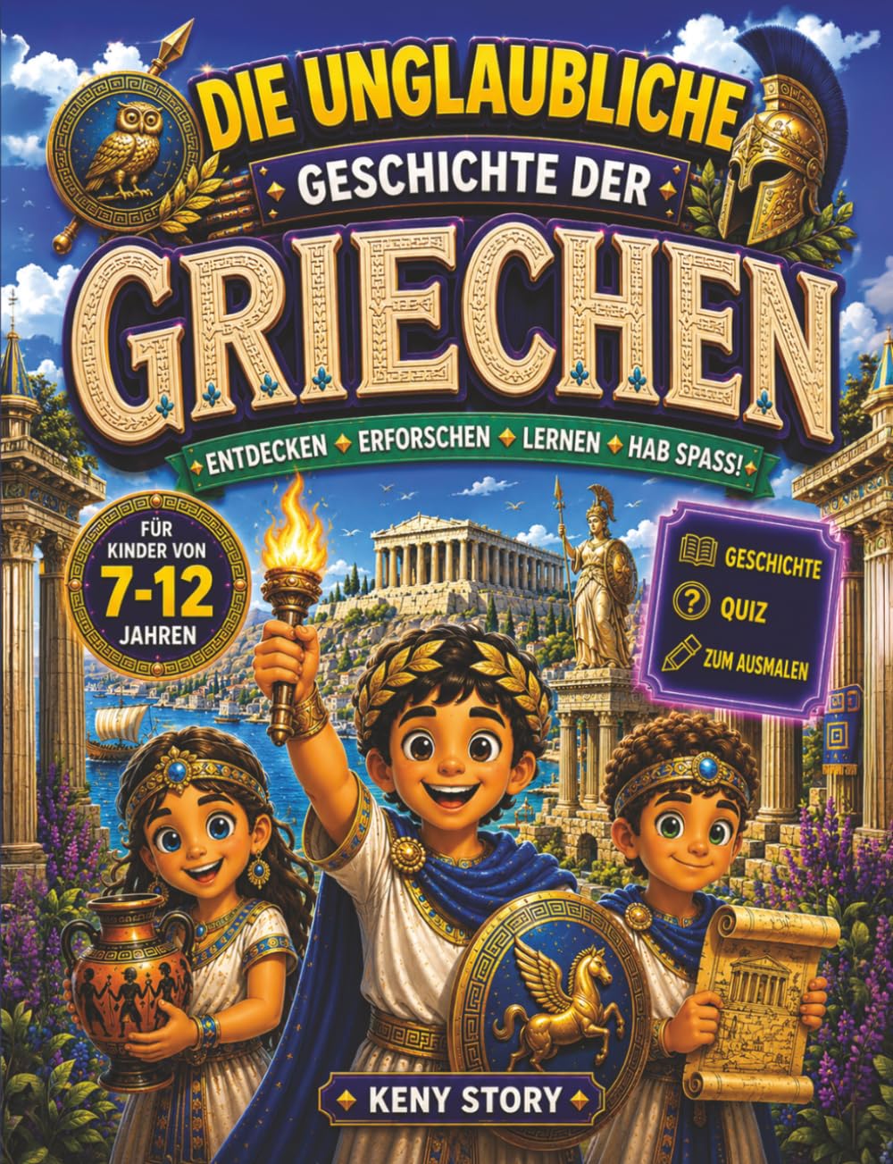 Die unglaubliche Geschichte der Griechen: Eine faszinierende Reise durch das antike Griechenland – von den Göttern des Olymps über Helden und ... und dem Alltag in Athen und Sparta + Quiz