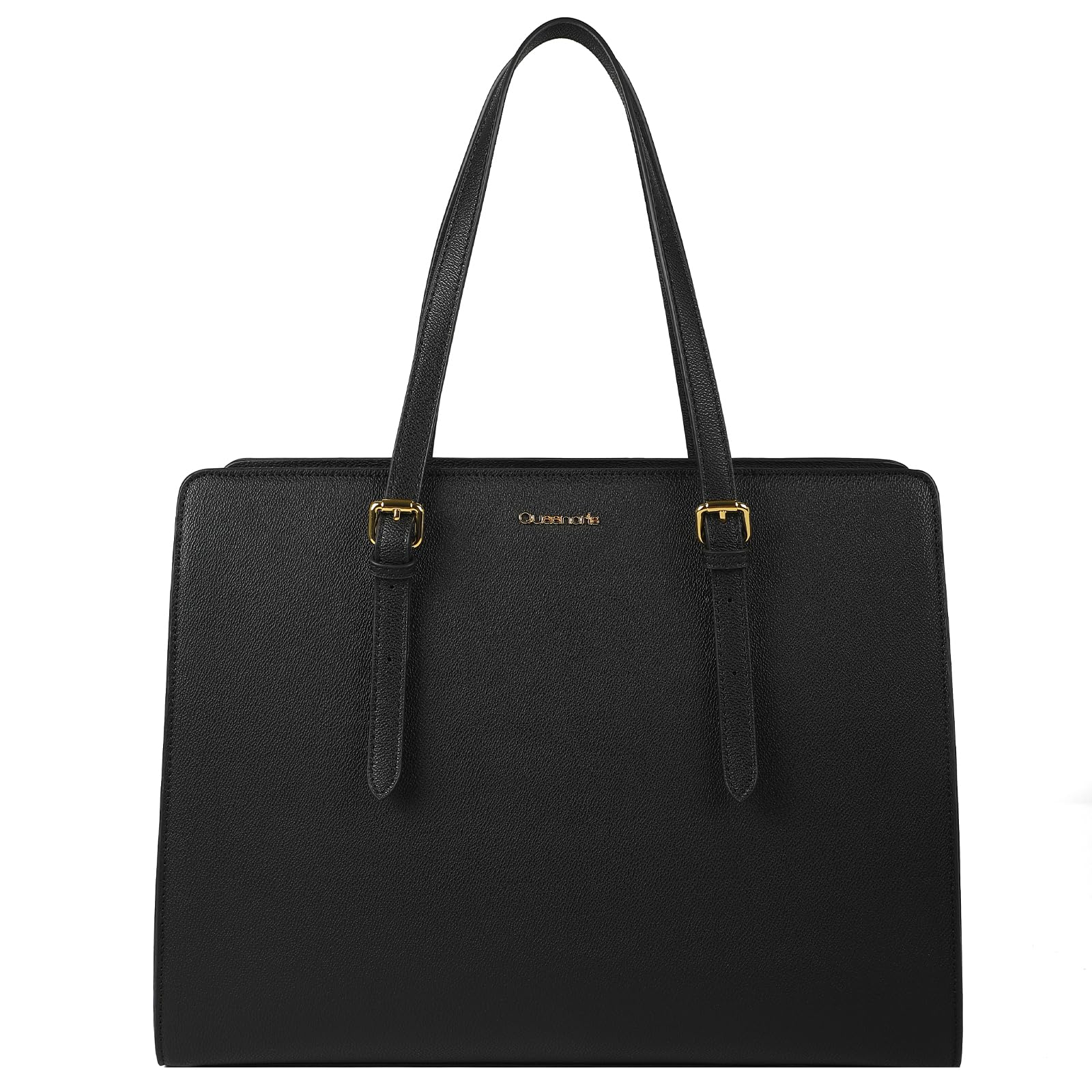 Queenoris PVC Laptop Bag for Women 15.6 Inch Computer Bags Work Bag Business Teacher Office Tote bag Travel Briefcase