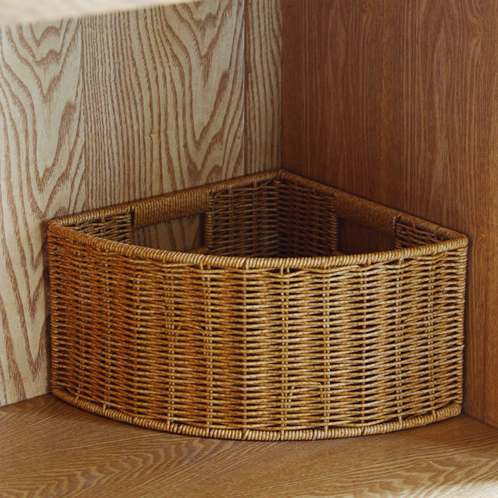 Cesta de Almacenamiento, con Forma de, Organizador de Esquina, Cesta para La Ropa Sucia con Asa, Estructura Abierta, Fabricada en PP para, S