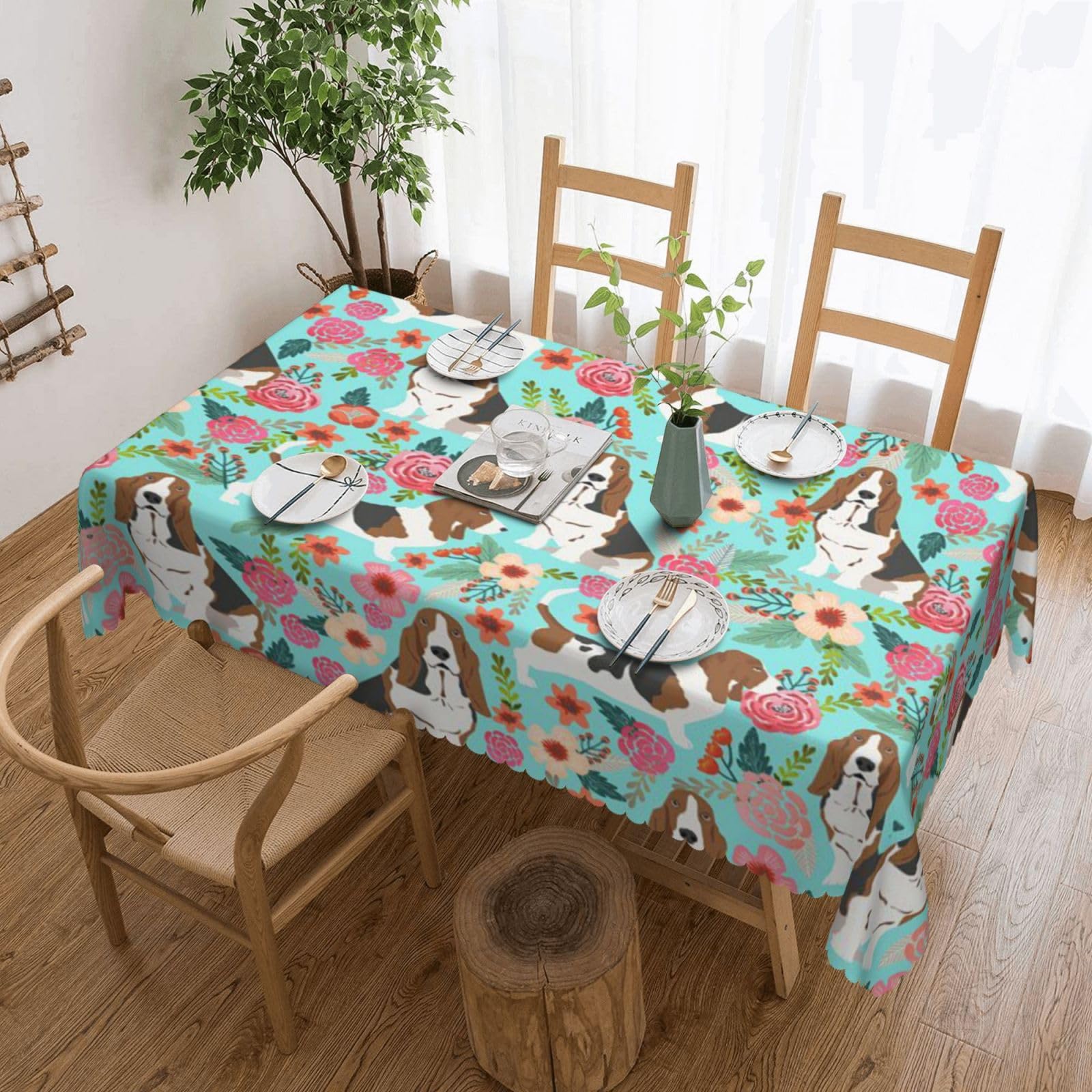 Nappe rectangulaire pour table à manger et repas conviviaux